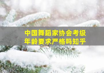 中国舞蹈家协会考级年龄要求严格吗知乎