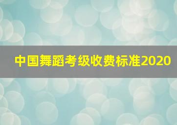 中国舞蹈考级收费标准2020