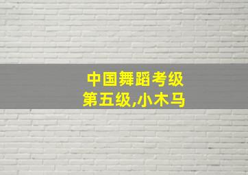 中国舞蹈考级第五级,小木马