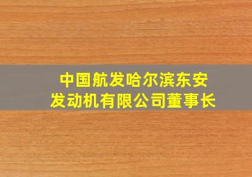 中国航发哈尔滨东安发动机有限公司董事长