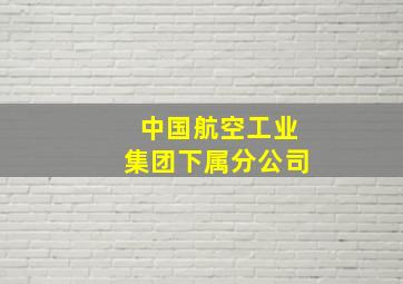 中国航空工业集团下属分公司