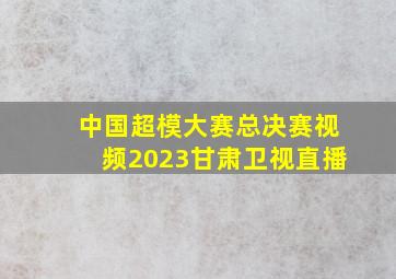 中国超模大赛总决赛视频2023甘肃卫视直播