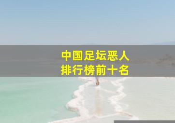 中国足坛恶人排行榜前十名