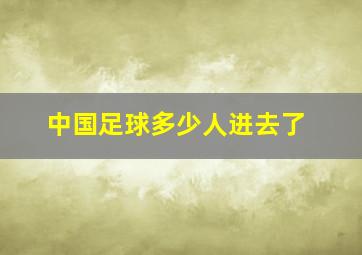 中国足球多少人进去了