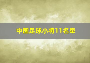 中国足球小将11名单