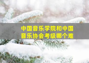 中国音乐学院和中国音乐协会考级哪个难