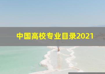 中国高校专业目录2021