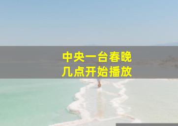 中央一台春晚几点开始播放