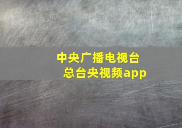 中央广播电视台总台央视频app