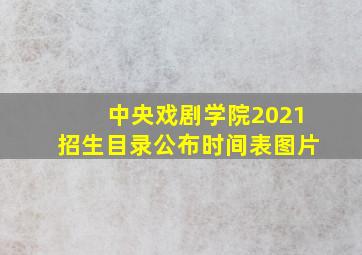 中央戏剧学院2021招生目录公布时间表图片