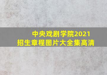 中央戏剧学院2021招生章程图片大全集高清