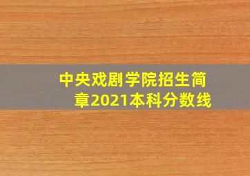 中央戏剧学院招生简章2021本科分数线