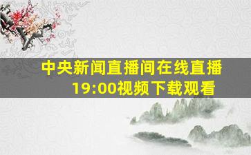 中央新闻直播间在线直播19:00视频下载观看