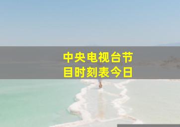 中央电视台节目时刻表今日