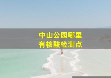 中山公园哪里有核酸检测点