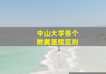 中山大学各个附属医院区别