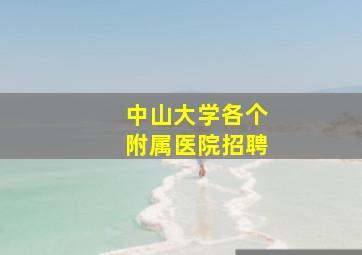 中山大学各个附属医院招聘