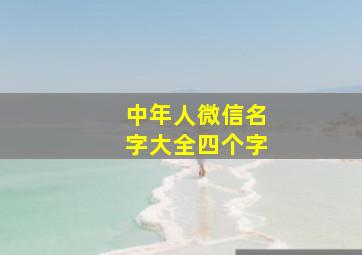 中年人微信名字大全四个字