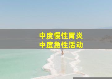 中度慢性胃炎中度急性活动