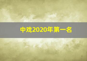 中戏2020年第一名