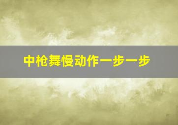 中枪舞慢动作一步一步