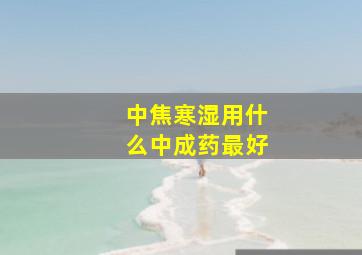 中焦寒湿用什么中成药最好