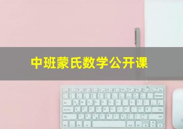 中班蒙氏数学公开课