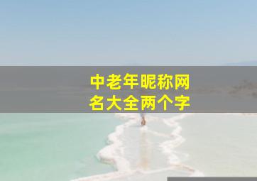 中老年昵称网名大全两个字