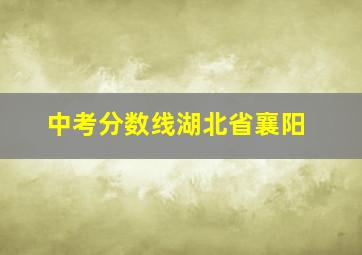 中考分数线湖北省襄阳