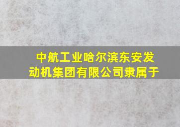 中航工业哈尔滨东安发动机集团有限公司隶属于