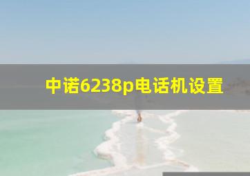 中诺6238p电话机设置