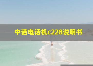 中诺电话机c228说明书