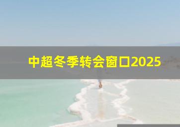 中超冬季转会窗口2025