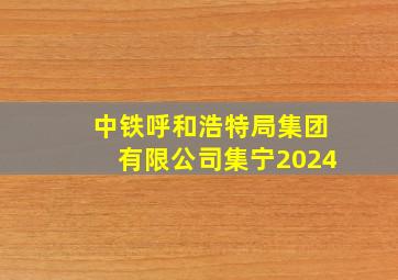 中铁呼和浩特局集团有限公司集宁2024