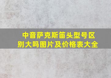 中音萨克斯笛头型号区别大吗图片及价格表大全