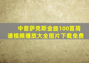 中音萨克斯金曲100首简谱视频播放大全图片下载免费