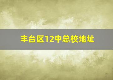 丰台区12中总校地址