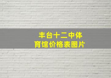 丰台十二中体育馆价格表图片