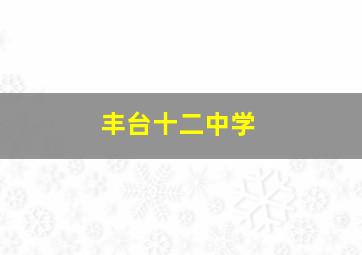 丰台十二中学