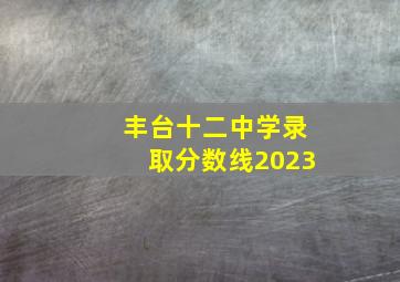 丰台十二中学录取分数线2023