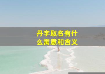 丹字取名有什么寓意和含义