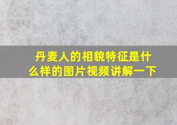 丹麦人的相貌特征是什么样的图片视频讲解一下