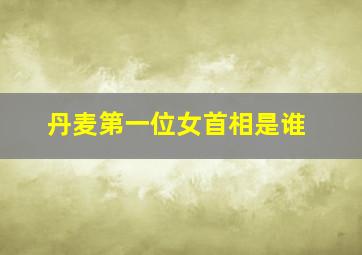 丹麦第一位女首相是谁