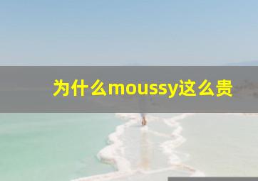 为什么moussy这么贵