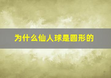 为什么仙人球是圆形的