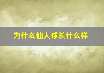 为什么仙人球长什么样