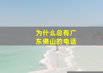 为什么总有广东佛山的电话