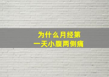 为什么月经第一天小腹两侧痛