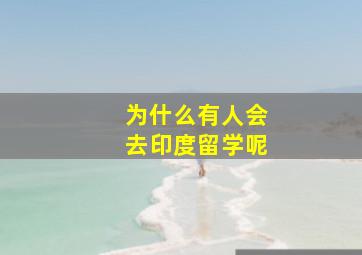 为什么有人会去印度留学呢