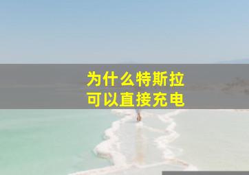 为什么特斯拉可以直接充电